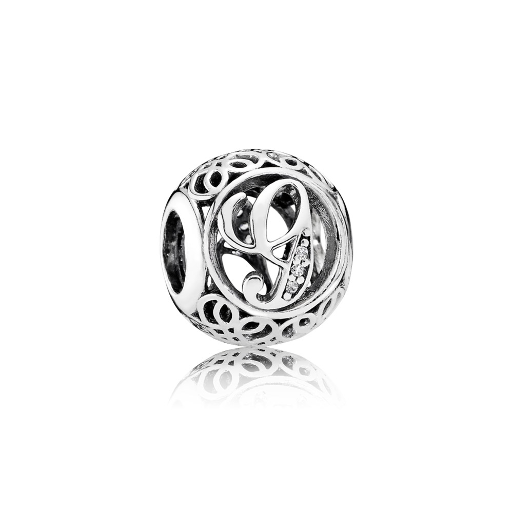 charm berloques pandora alfabeto vintage letra g