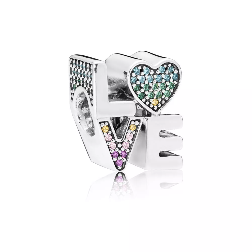 charm berloques pandora amor arcoíris 797189nrpmx
