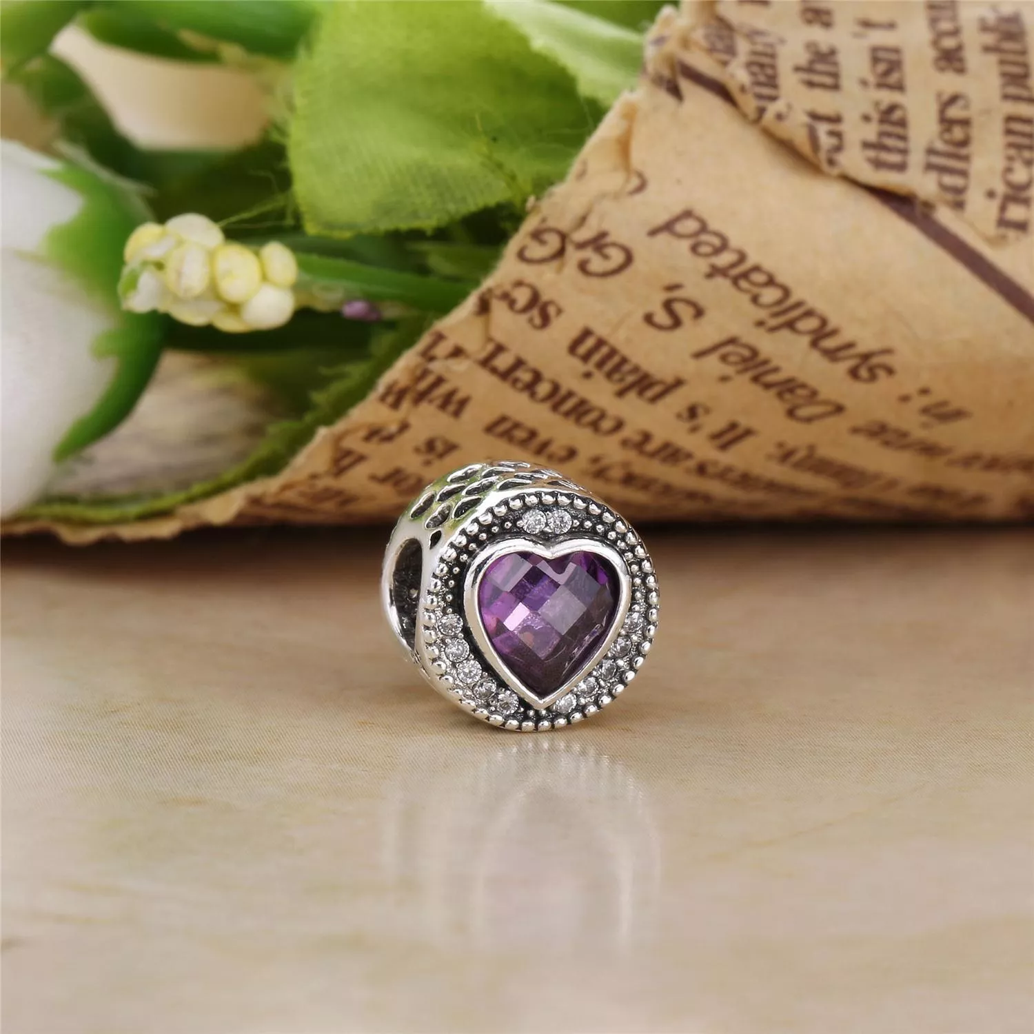 Charm berloques Pandora Coração cintilante