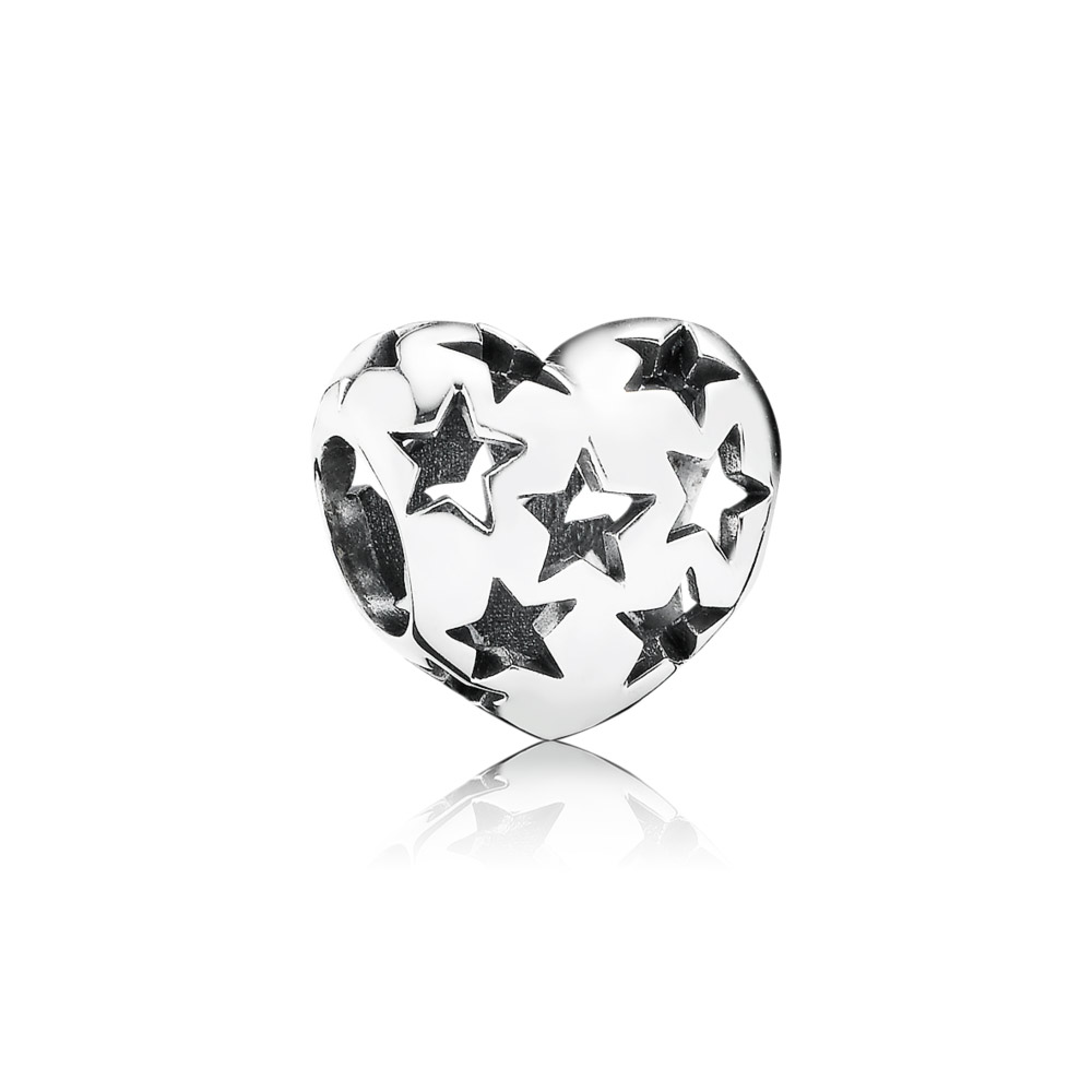 charm berloques pandora coração estrelado 791393