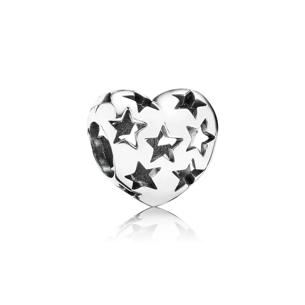 Charm berloques PANDORA Coração Estrelado - 791393