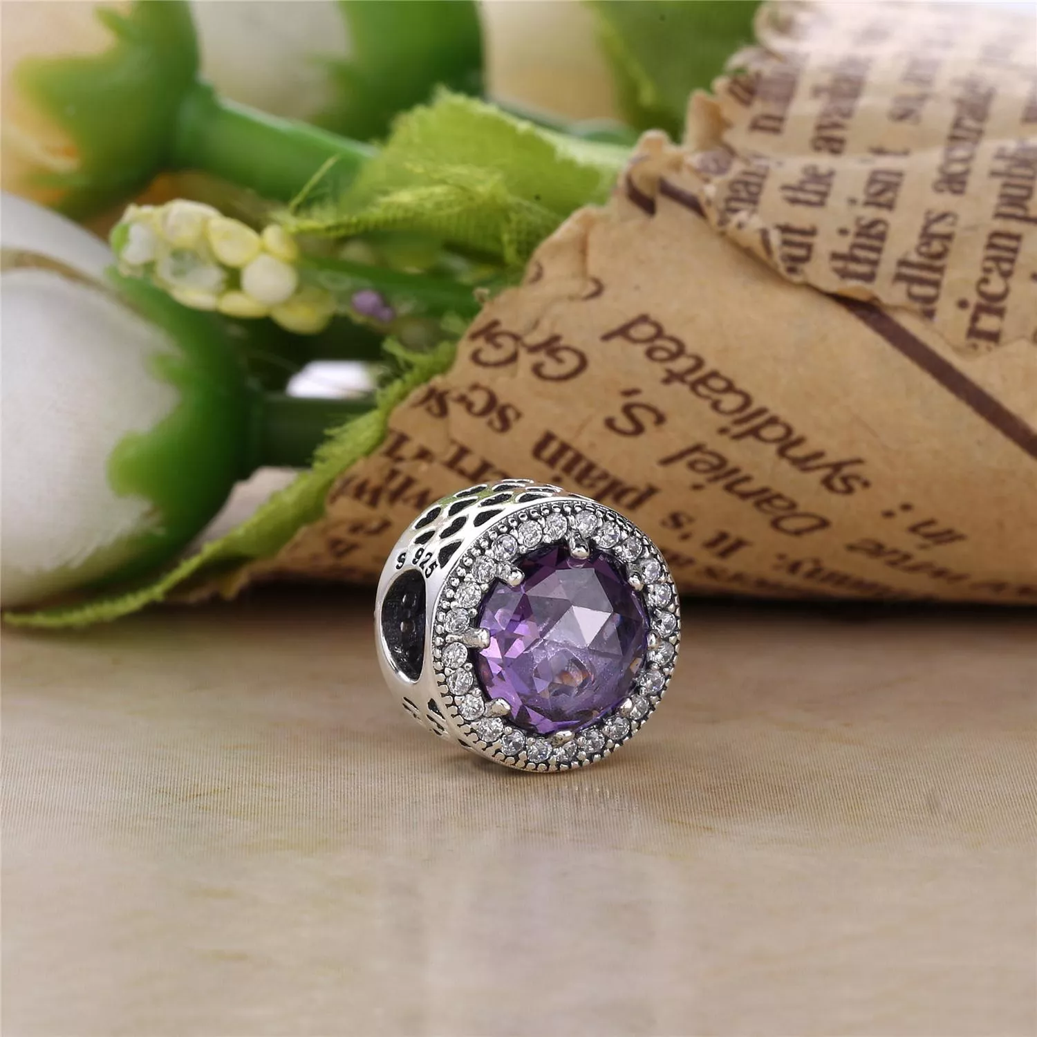 Charm berloques PANDORA Coração Radiante - 791725CZ