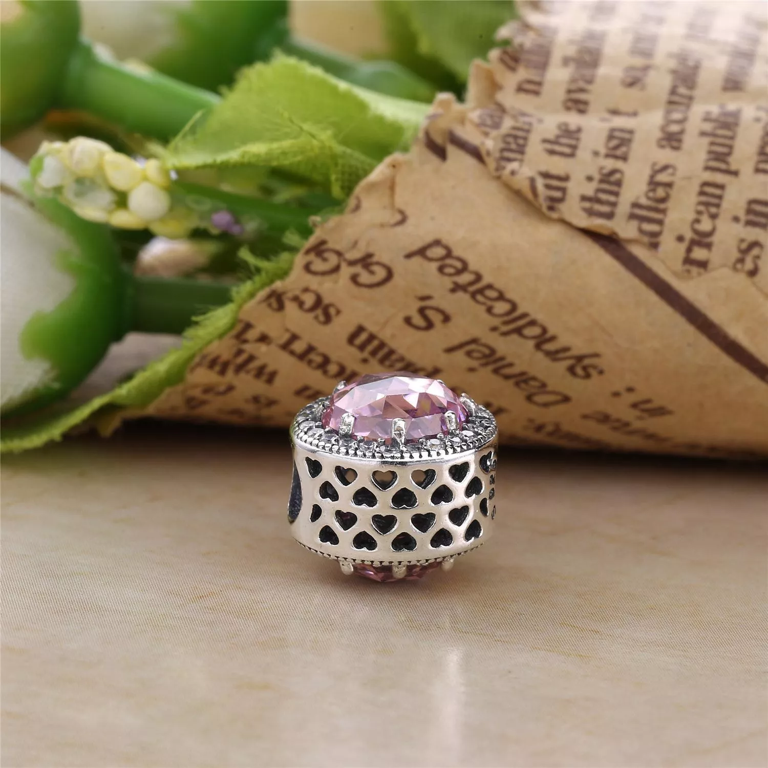 Charm berloques PANDORA Coração Radiante - 791725CZ