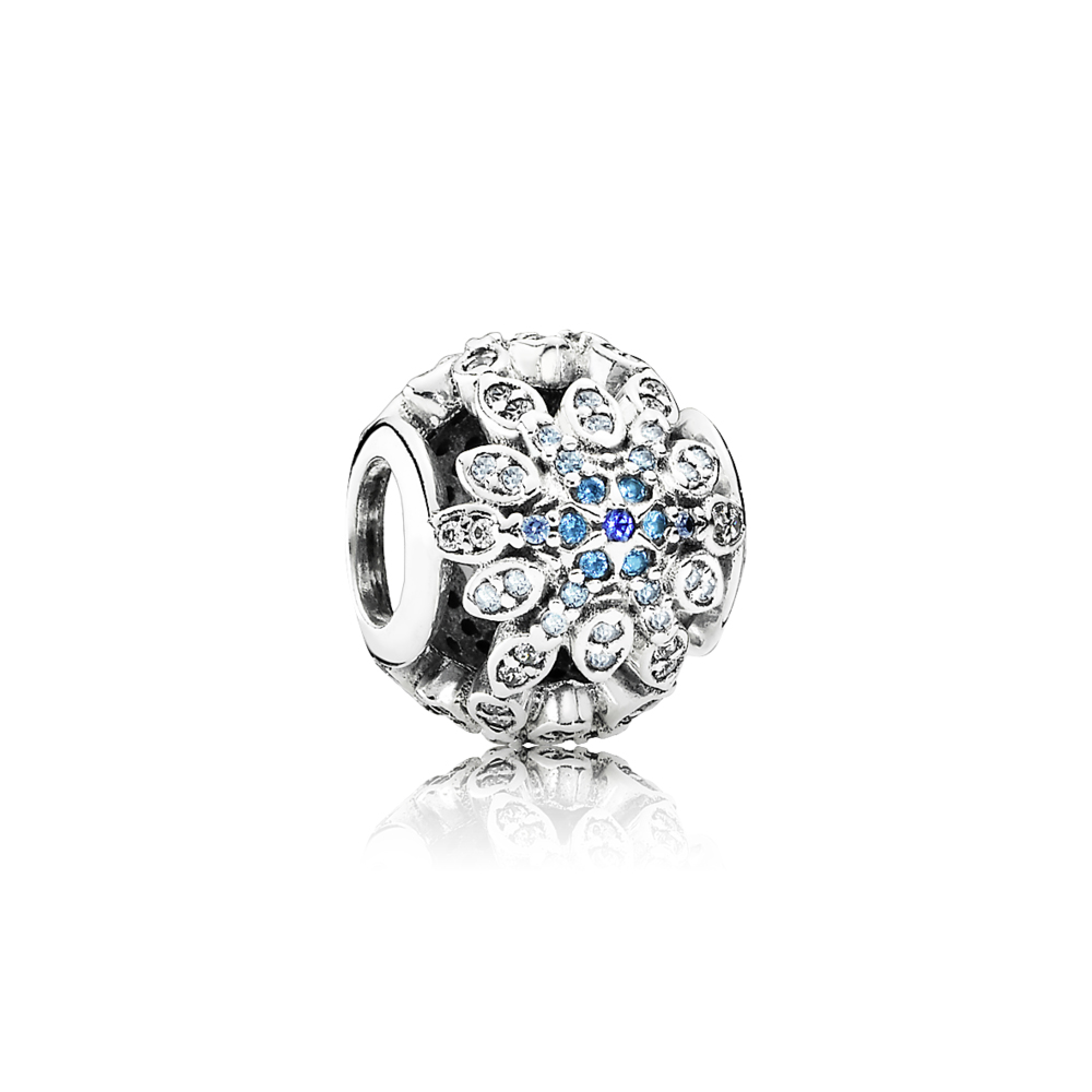 charm berloques pandora cristal de neve 791760nblmx