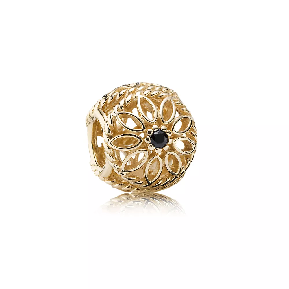 charm berloques pandora de ouro beleza delicada