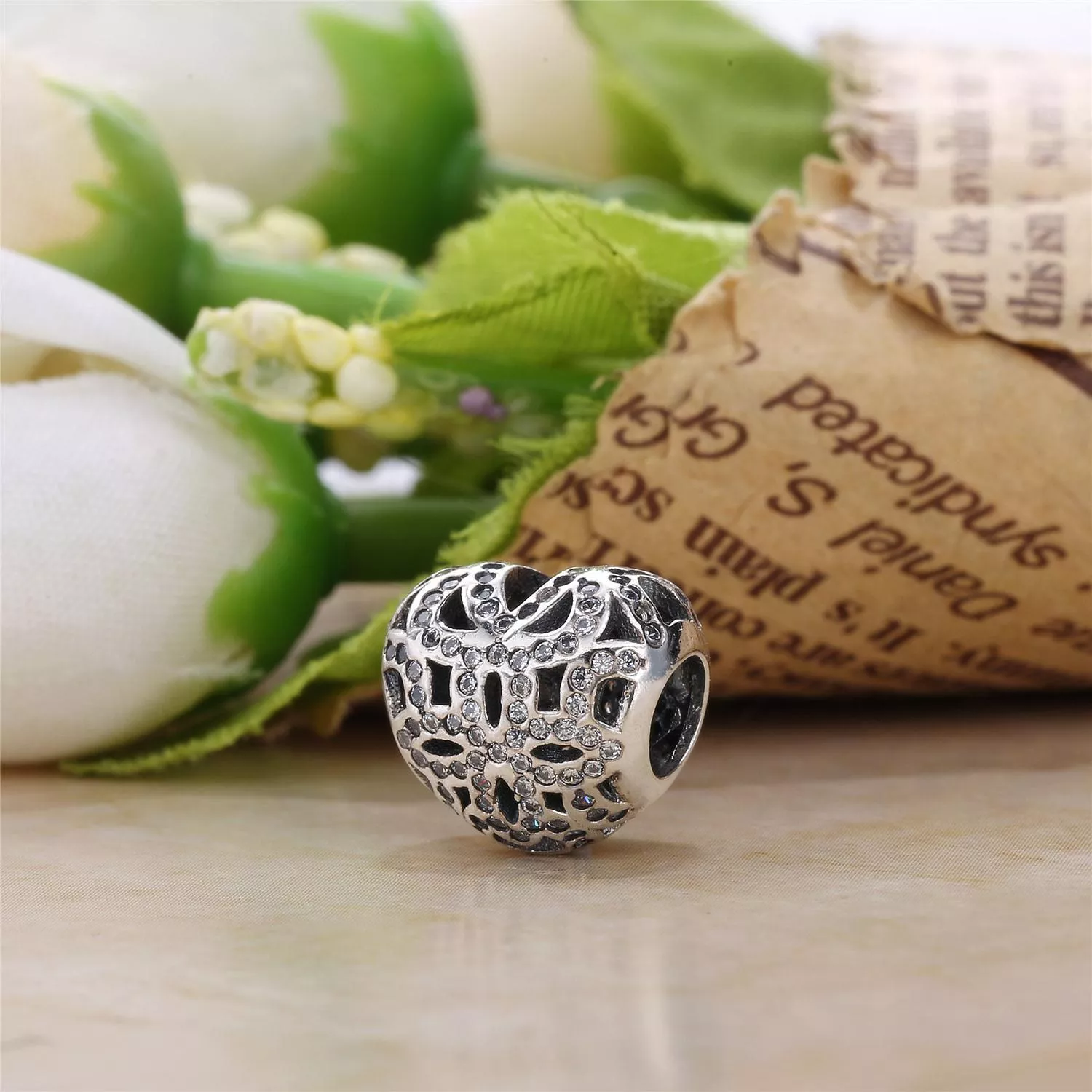 Charm berloques PANDORA de Ouro Nobre Coração