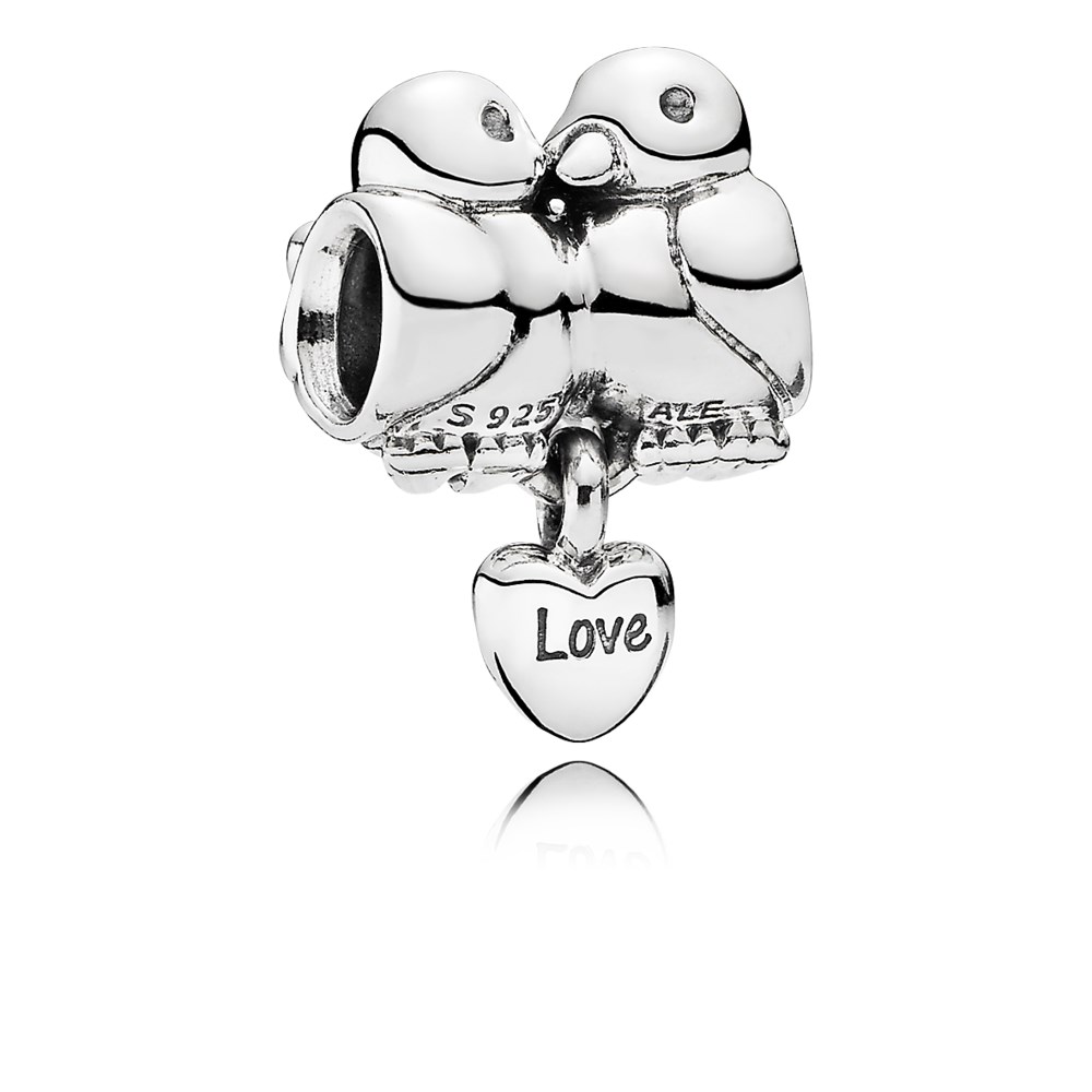 charm berloques pandora de prata apaixonados