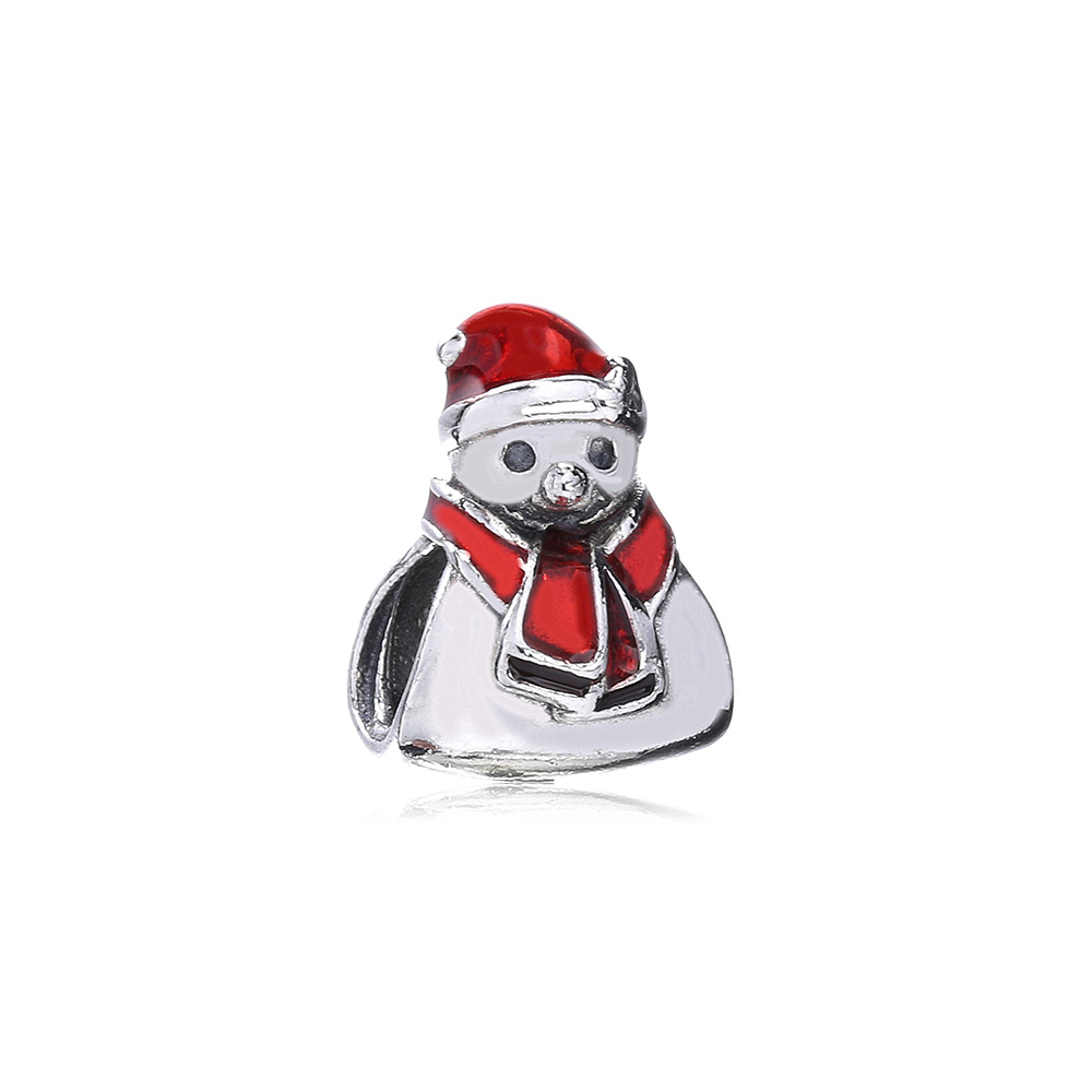 charm berloques pandora de prata boneco de neve