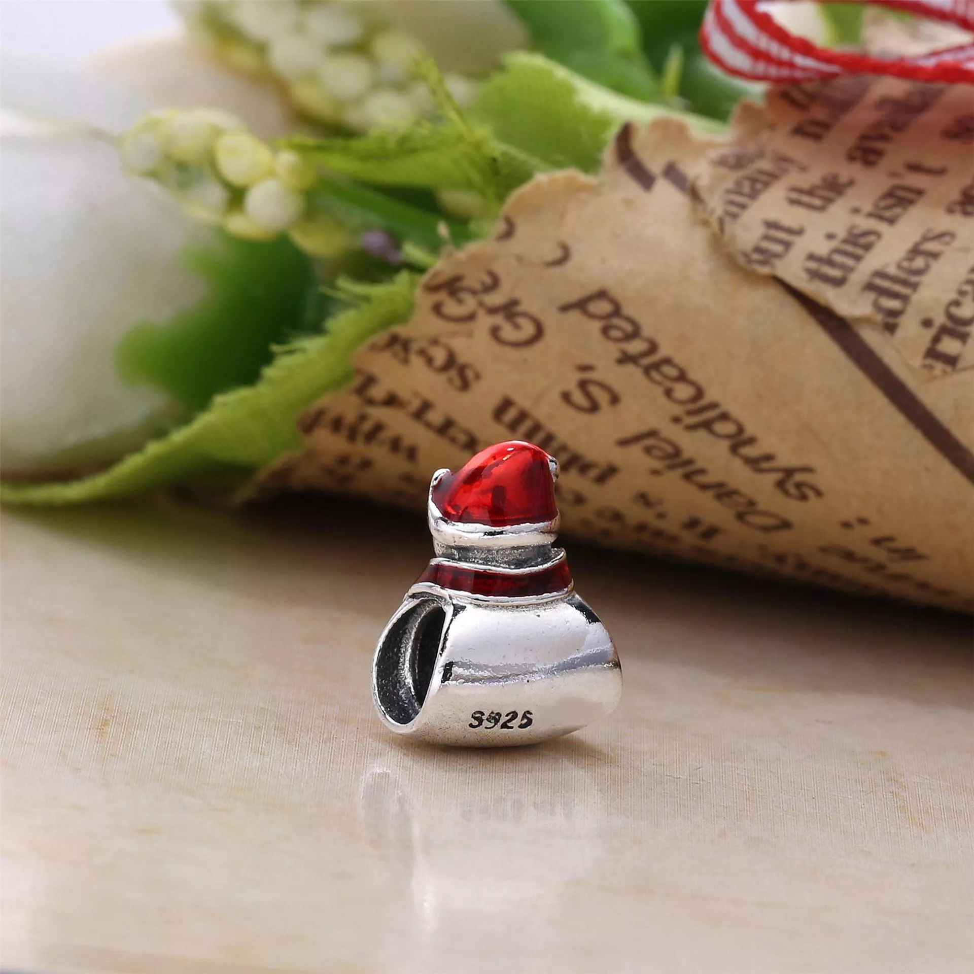 Charm berloques Pandora de prata Boneco de neve