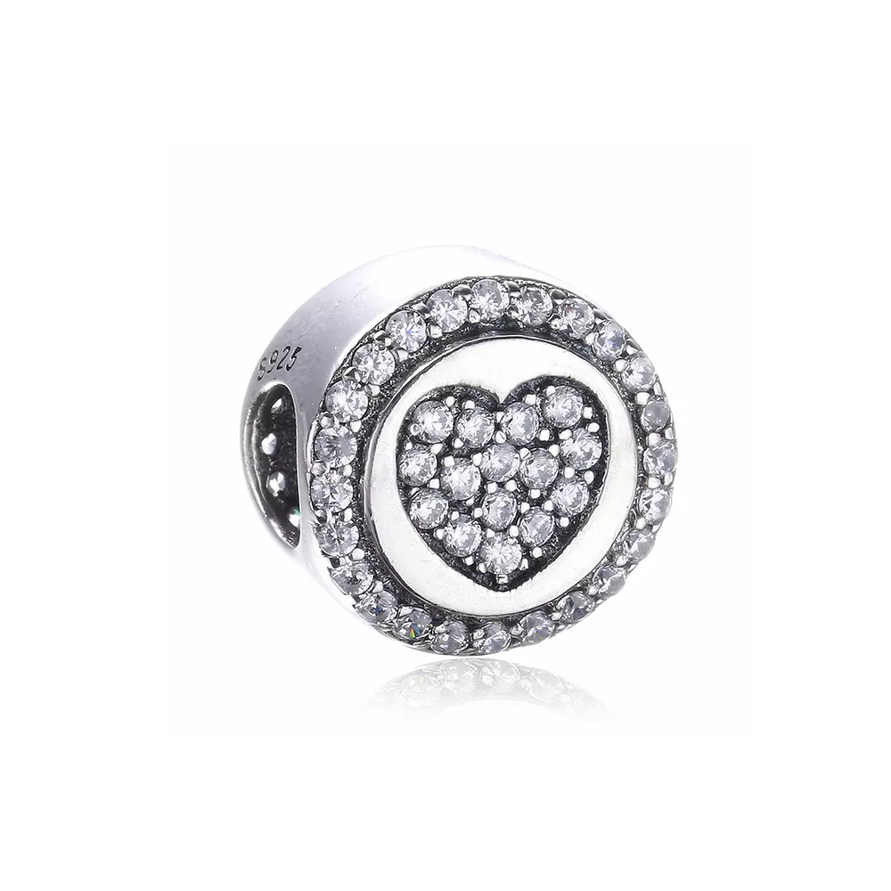 Charm berloques Pandora de prata Coração cintilante PX00242-1B
