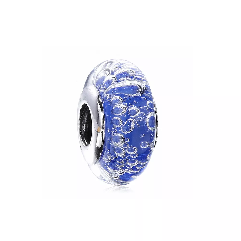 Charm berloques Pandora de prata Efervescência Azul