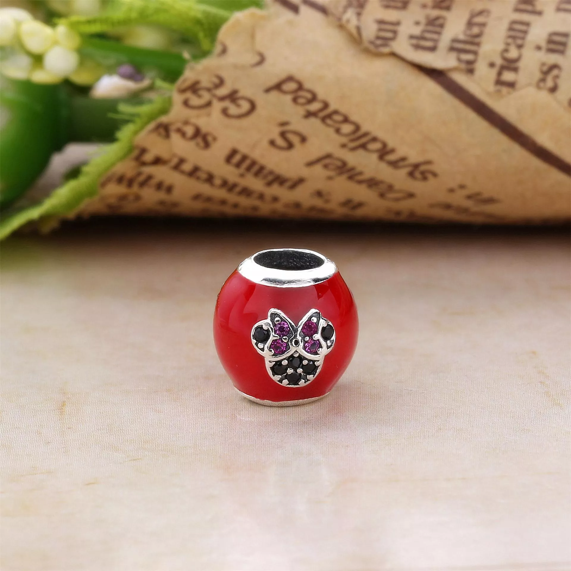 Charm berloques Pandora de prata Eu ♥ Minnie Mouse