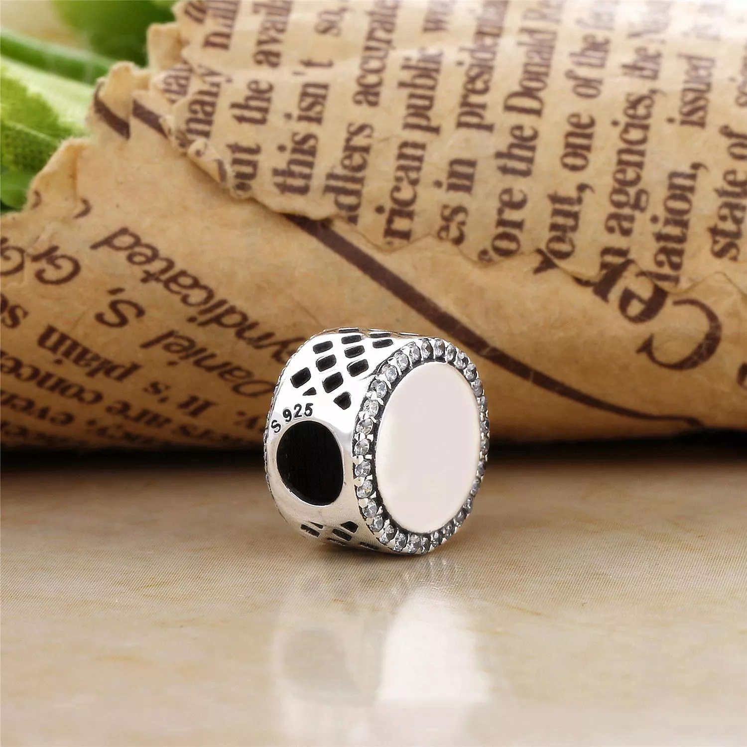 Charm berloques Pandora de prata Flor de lis