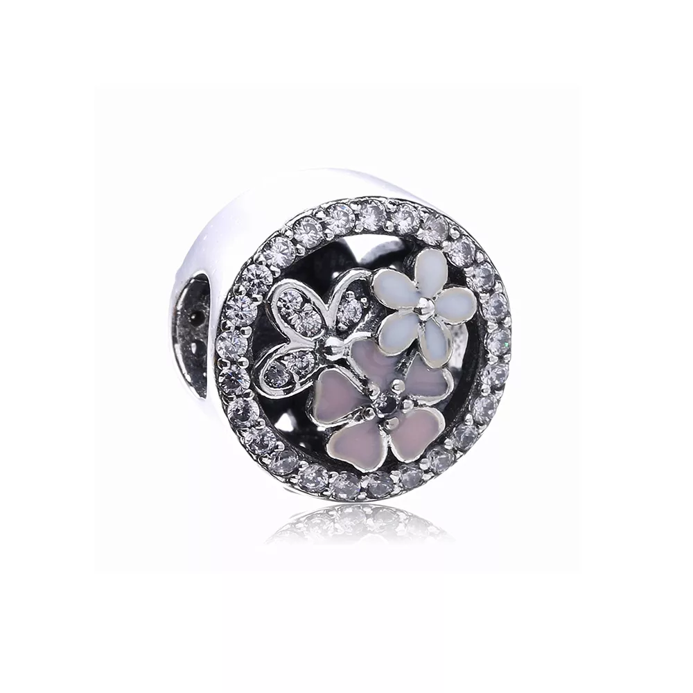 charm berloques pandora de prata flores poéticas