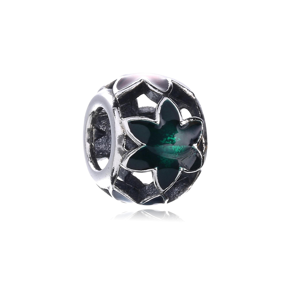 charm berloques pandora de prata folha