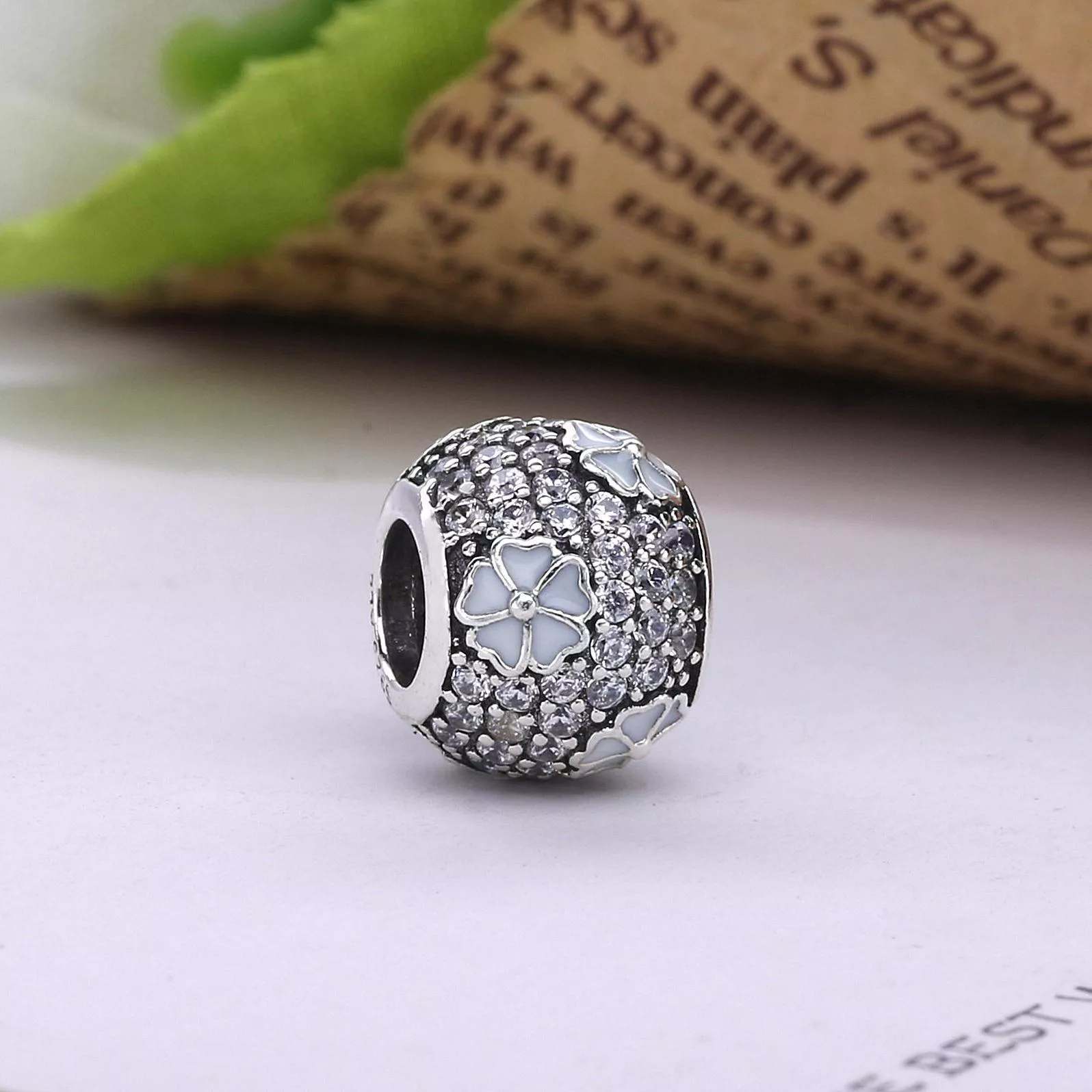 Charm berloques Pandora de prata Prado de prímula