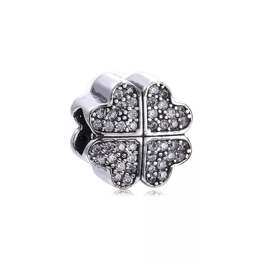 Charm berloques Pandora de prata Trevo 791805CZA