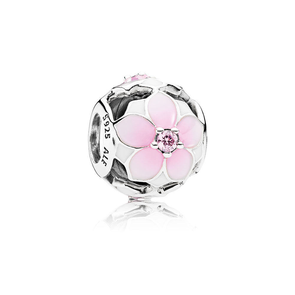 charm berloques pandora flor de magnólia 792087pcz