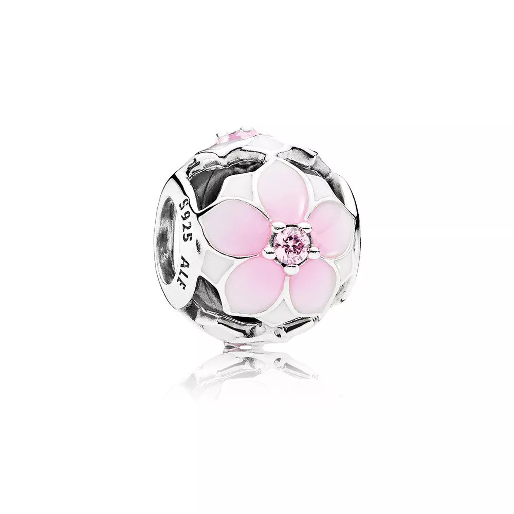 charm berloques pandora flor de magnólia 792087pcz