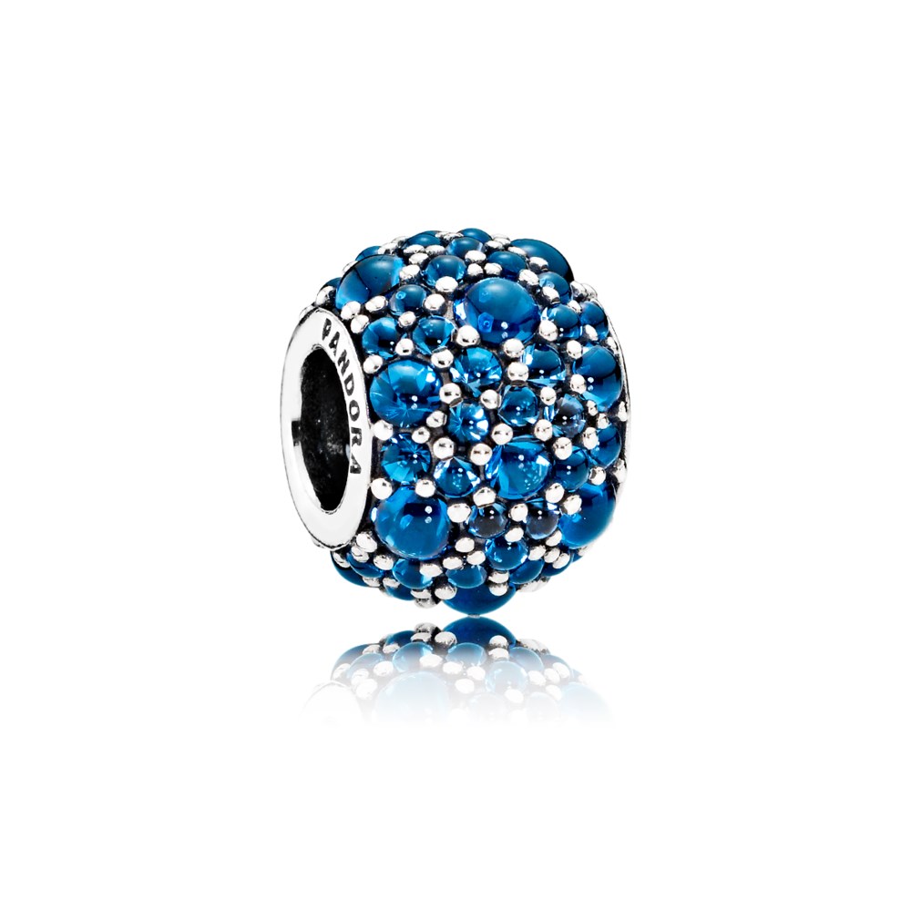 charm berloques pandora gotas de orvalho azul