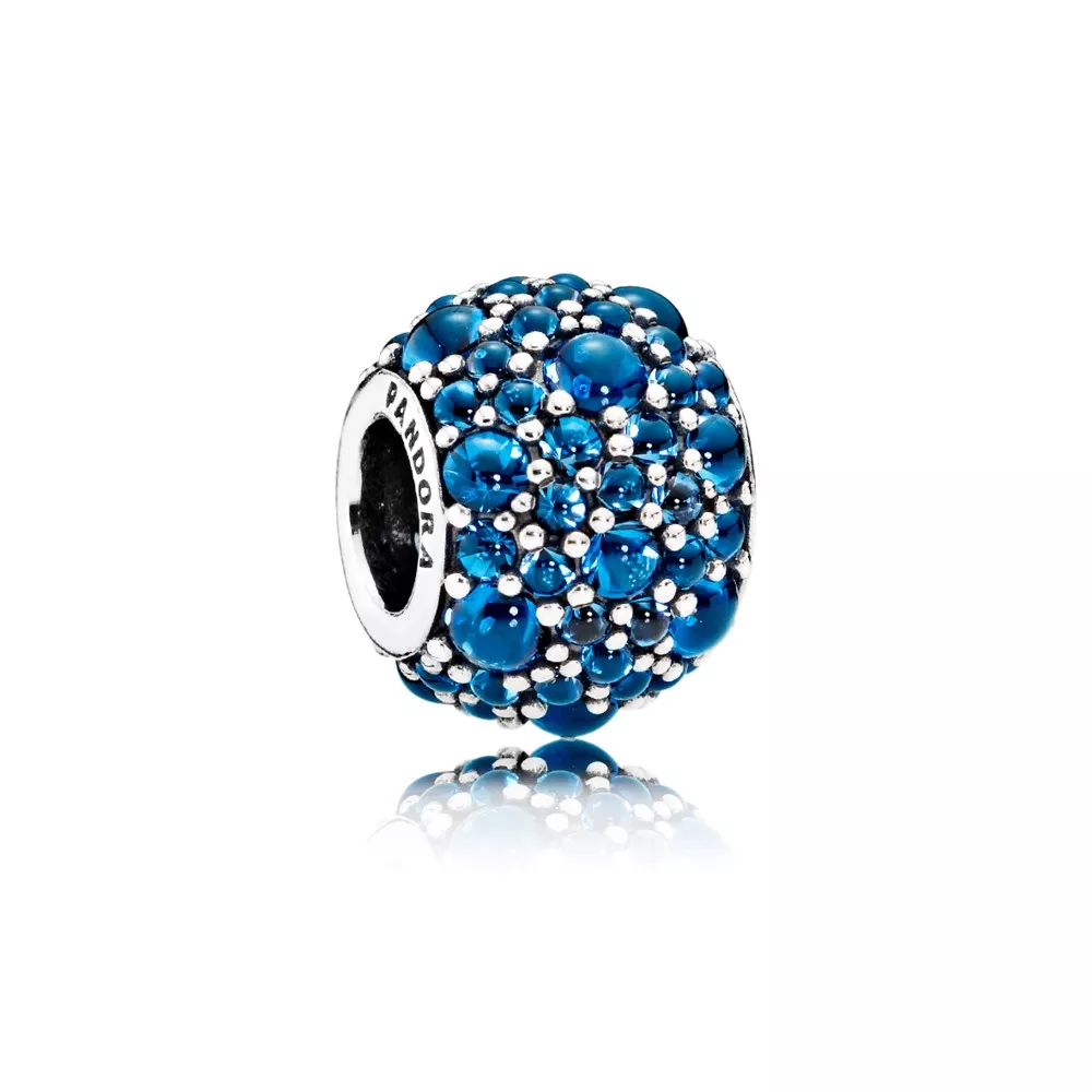 Charm berloques PANDORA Gotas de Orvalho Azul