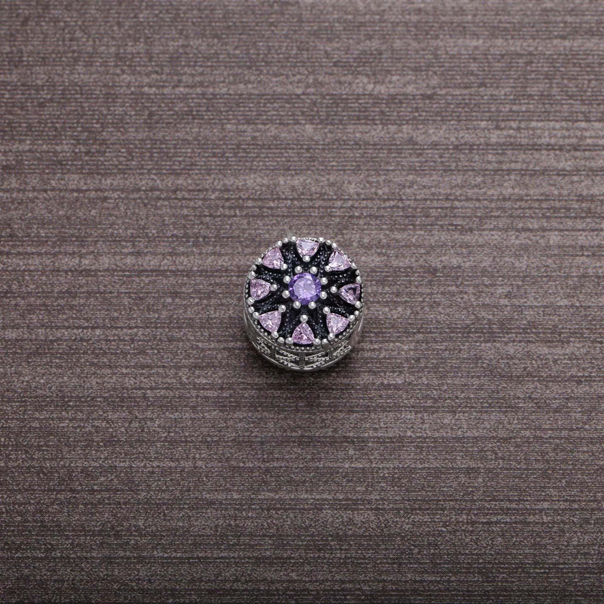 Charm berloques PANDORA Medalhão Brilhante