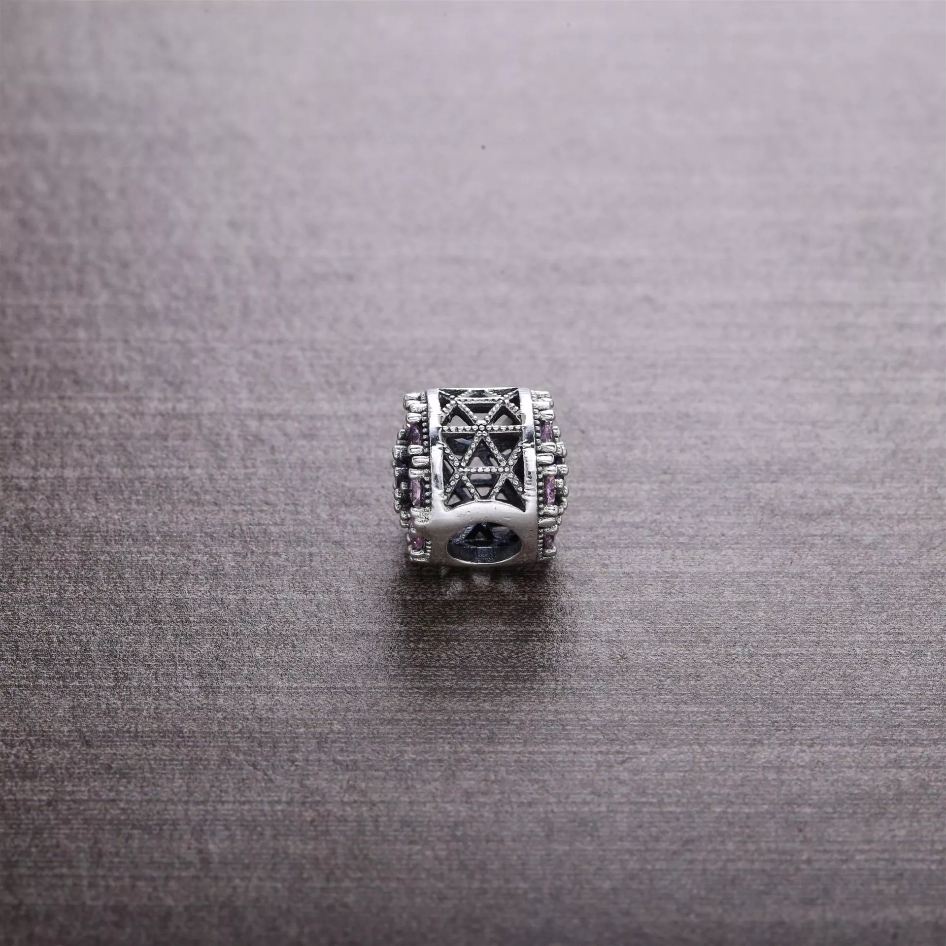 Charm berloques PANDORA Medalhão Brilhante