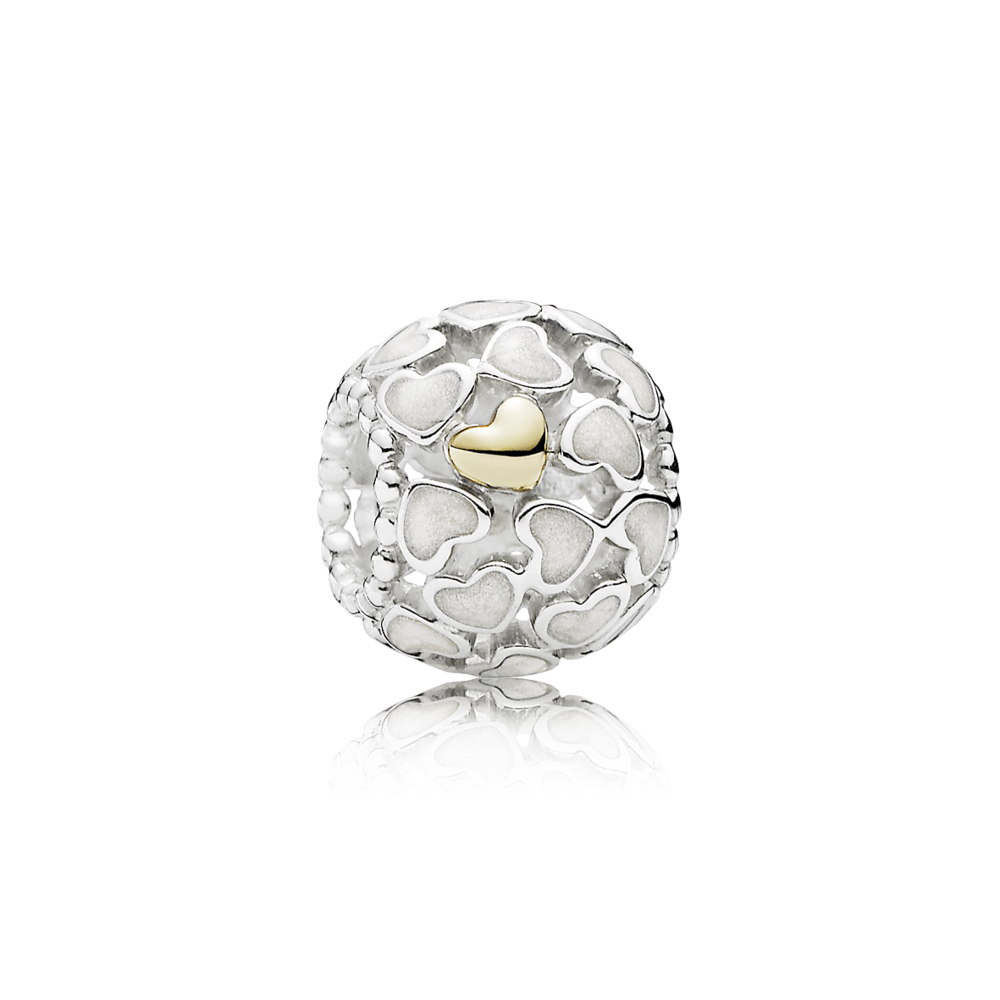 charm berloques pandora multi corações cintilantes
