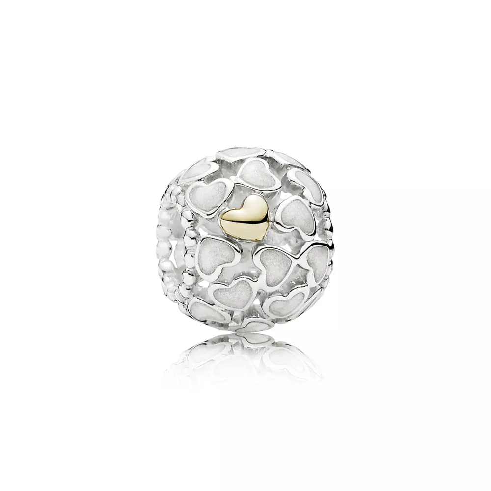 charm berloques pandora multi corações cintilantes