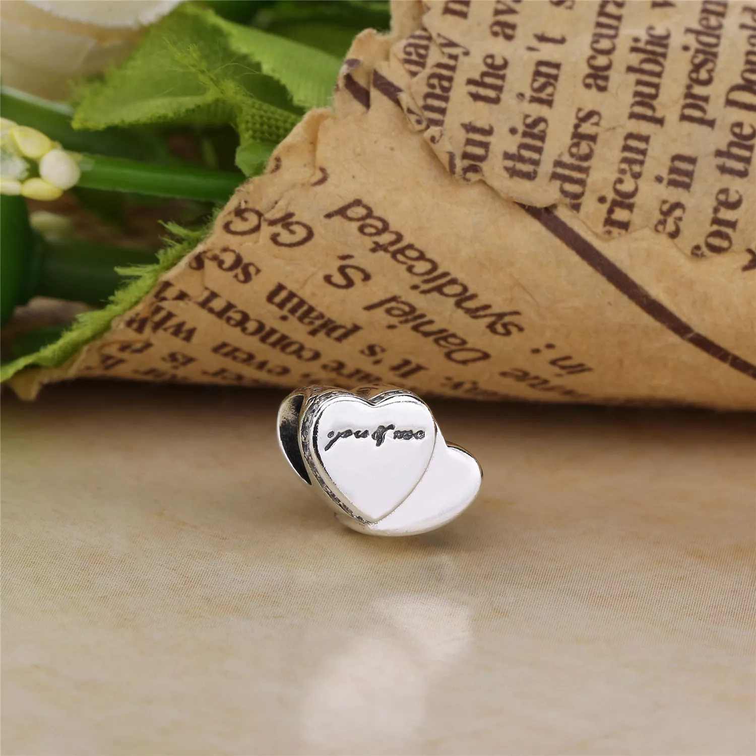 Charm berloques PANDORA Nossos Corações