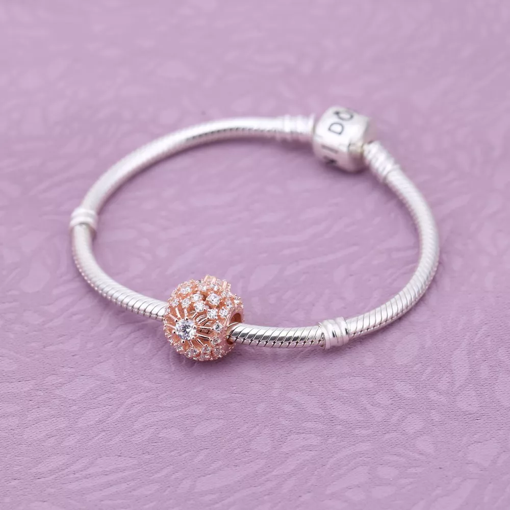 Charm berloques PANDORA Rosê Sol Radiante - 781370CZ