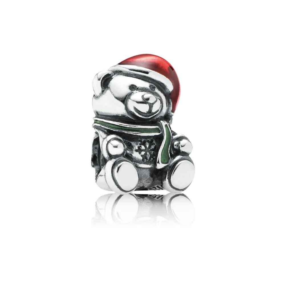 charm berloques pandora ursinho de natal 791391enmx