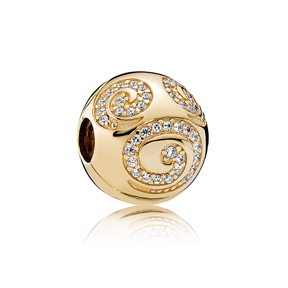 charm clipe pandora de ouro disney redemoinho de ouro de mickey mouse