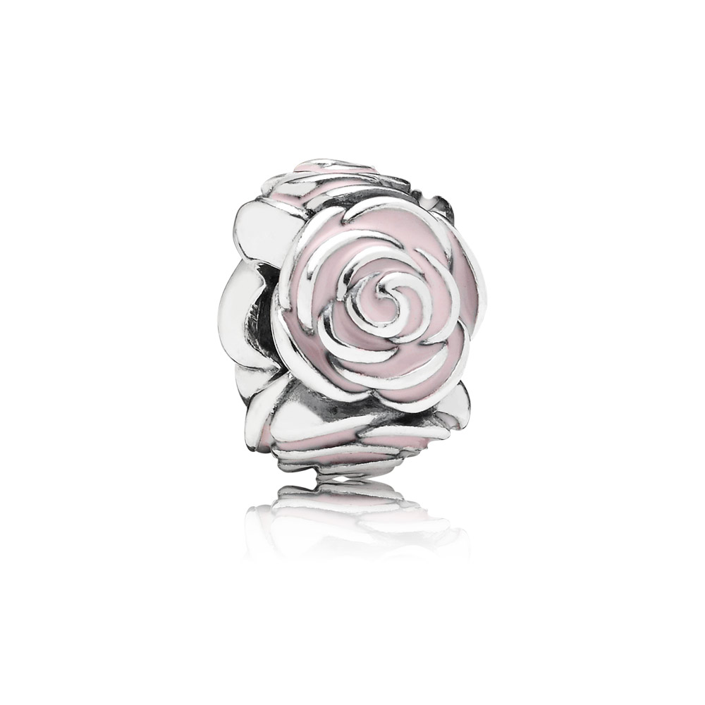 charm clipe pandora de prata esmaltado jardim de rosas 791291en40