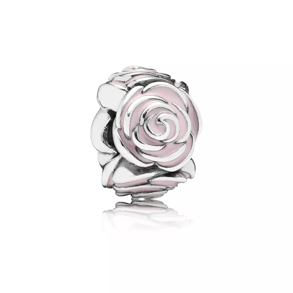 Charm Clipe PANDORA de Prata Esmaltado Jardim de Rosas - 791291EN40