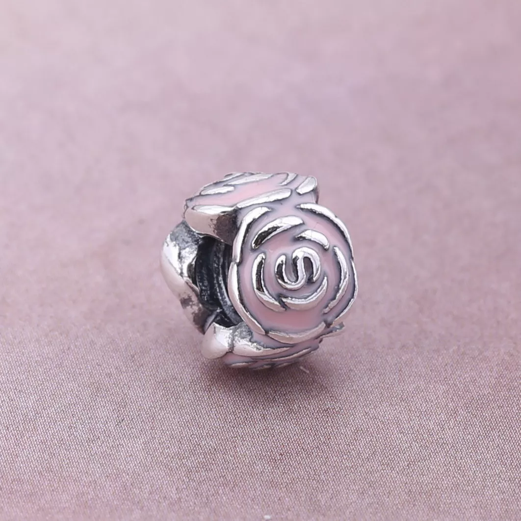 Charm Clipe PANDORA de Prata Esmaltado Jardim de Rosas - 791291EN40