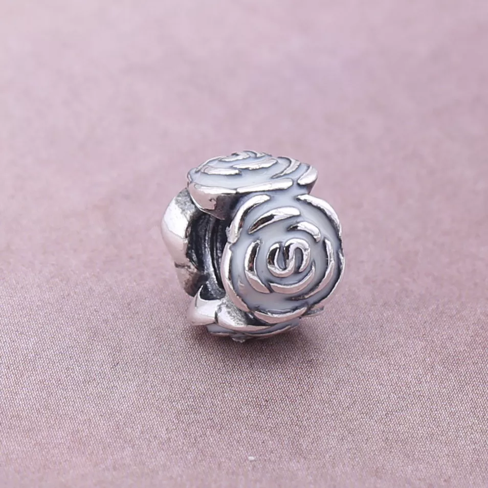 Charm Clipe PANDORA de Prata Esmaltado Jardim de Rosas - 791291EN40
