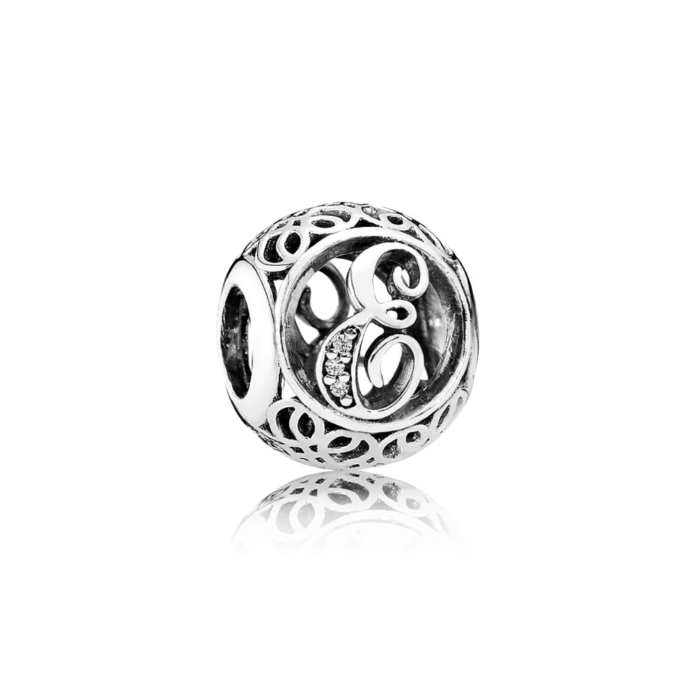 Charm PANDORA Alfabeto Vintage Letra E - 791849CZ
