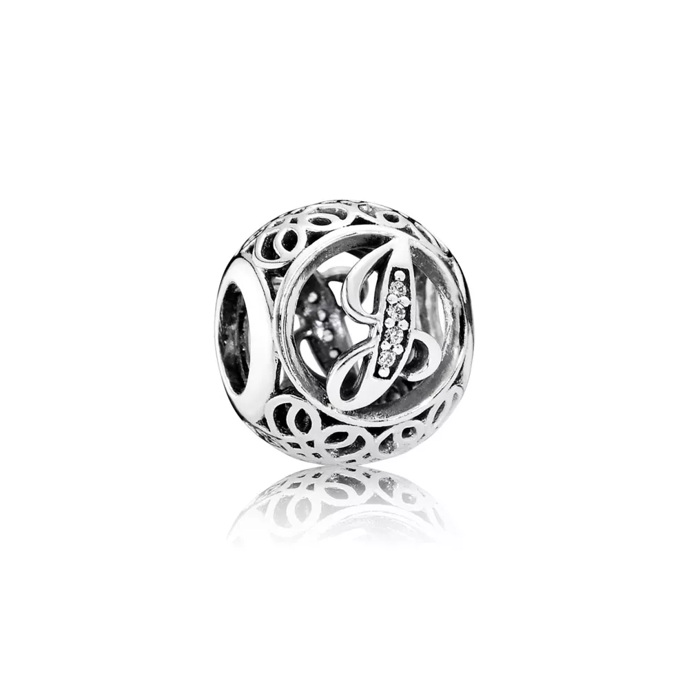 Charm PANDORA Alfabeto Vintage Letra J - 791854CZ