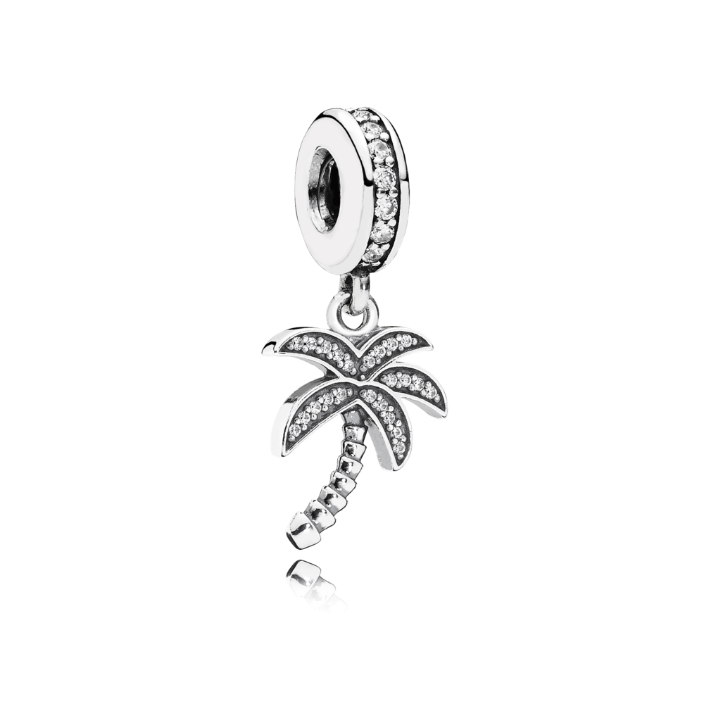 charm pandora brilhante coqueiro 791540cz
