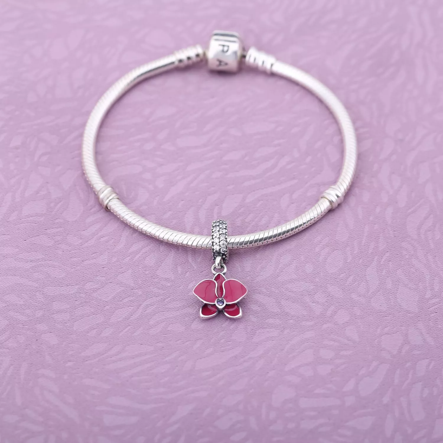 Charm PANDORA Brilhante Flor Orquidea - 791554EN69