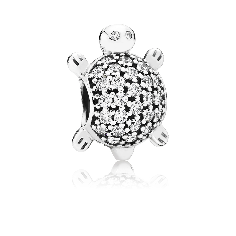 charm pandora brilhante tartaruga do mar 791538cz