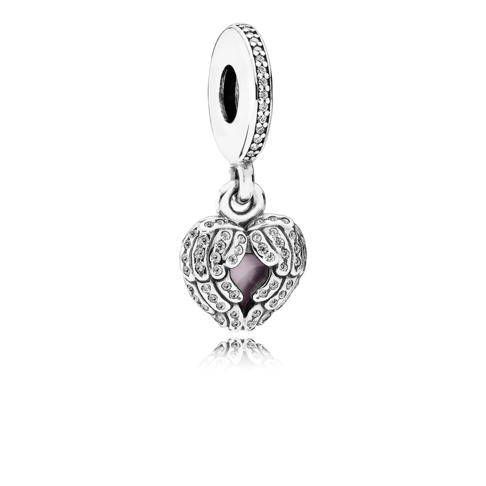 charm pandora coração de anjo