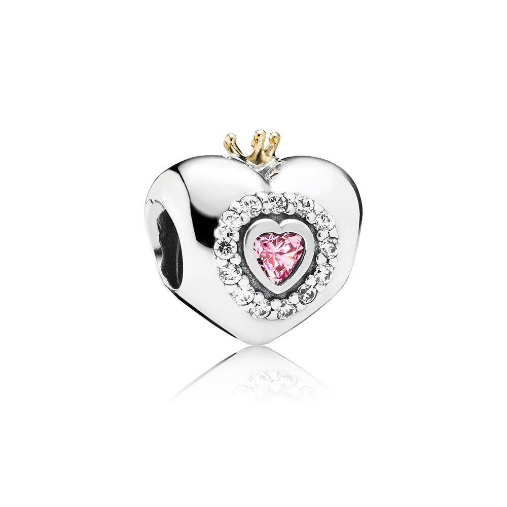 charm pandora coração de princesa 791375pcz
