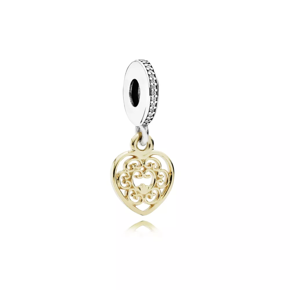 charm pandora coração medieval