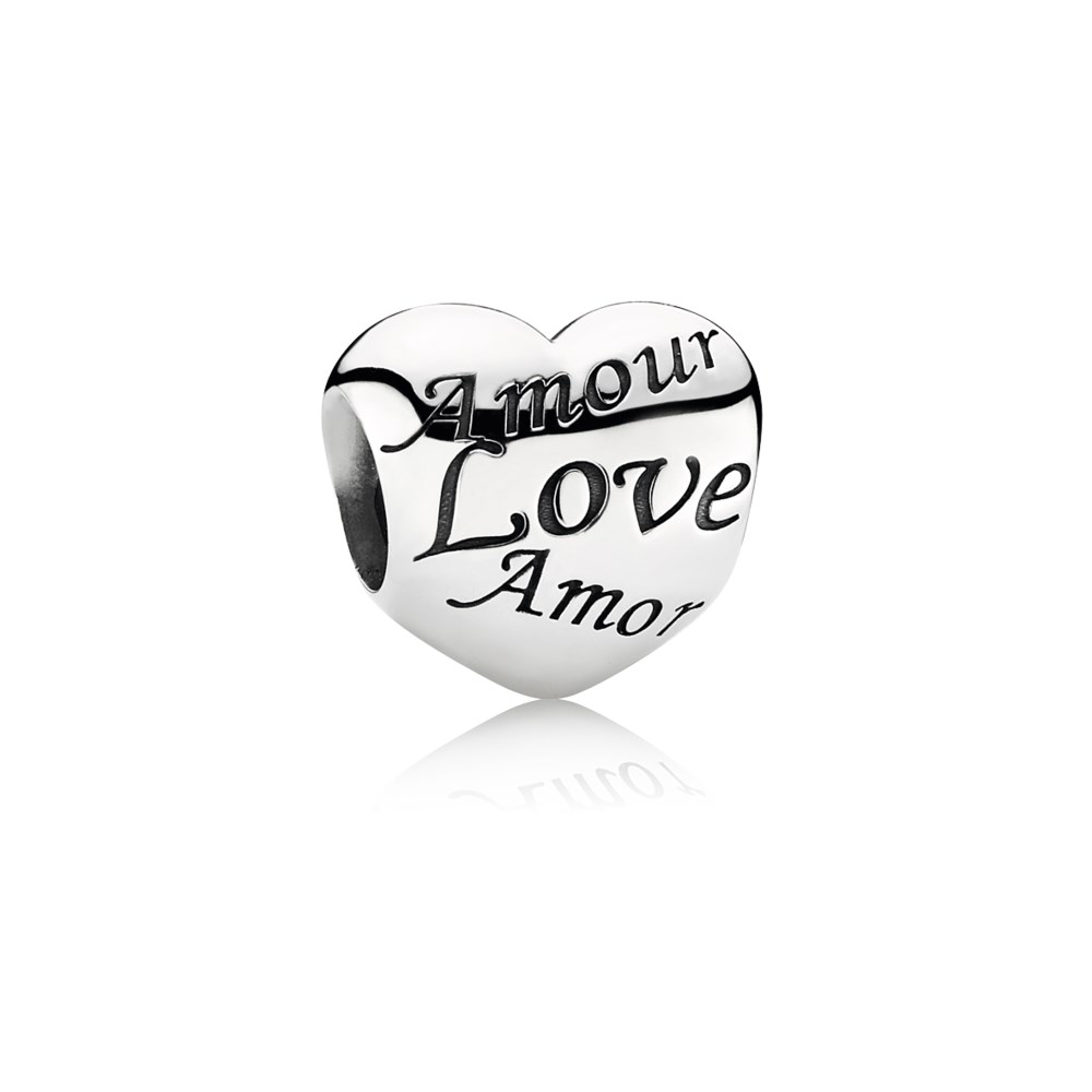 charm pandora de prata coração do amor 791111