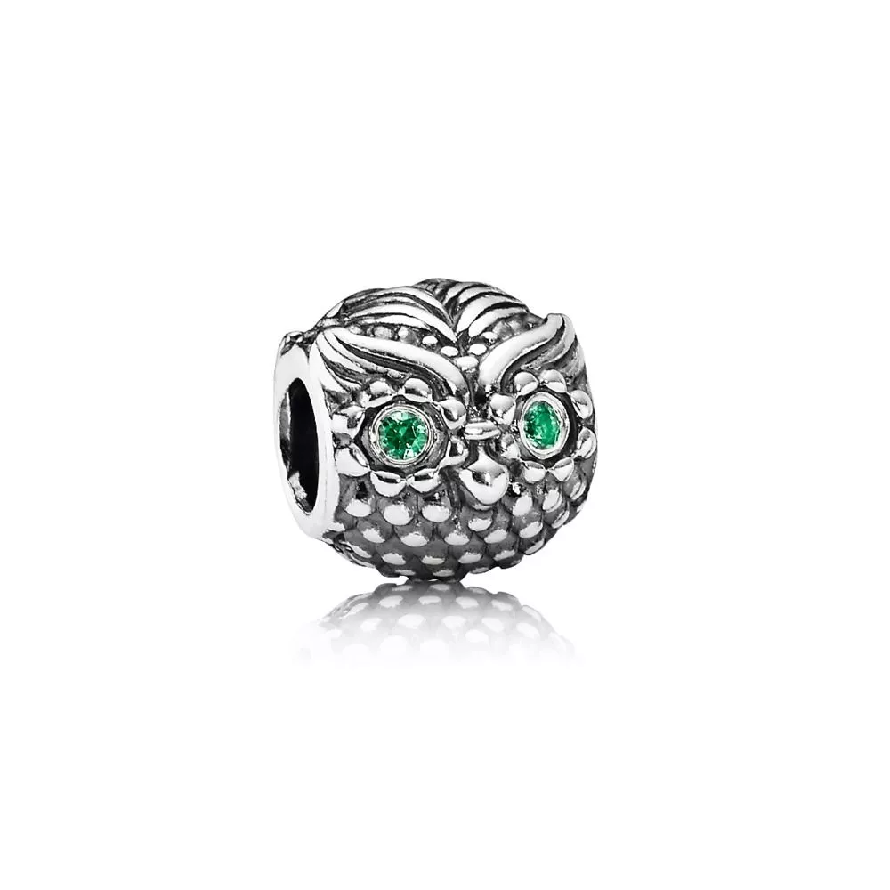 Charm PANDORA de Prata Coruja Wise - 791211CZN