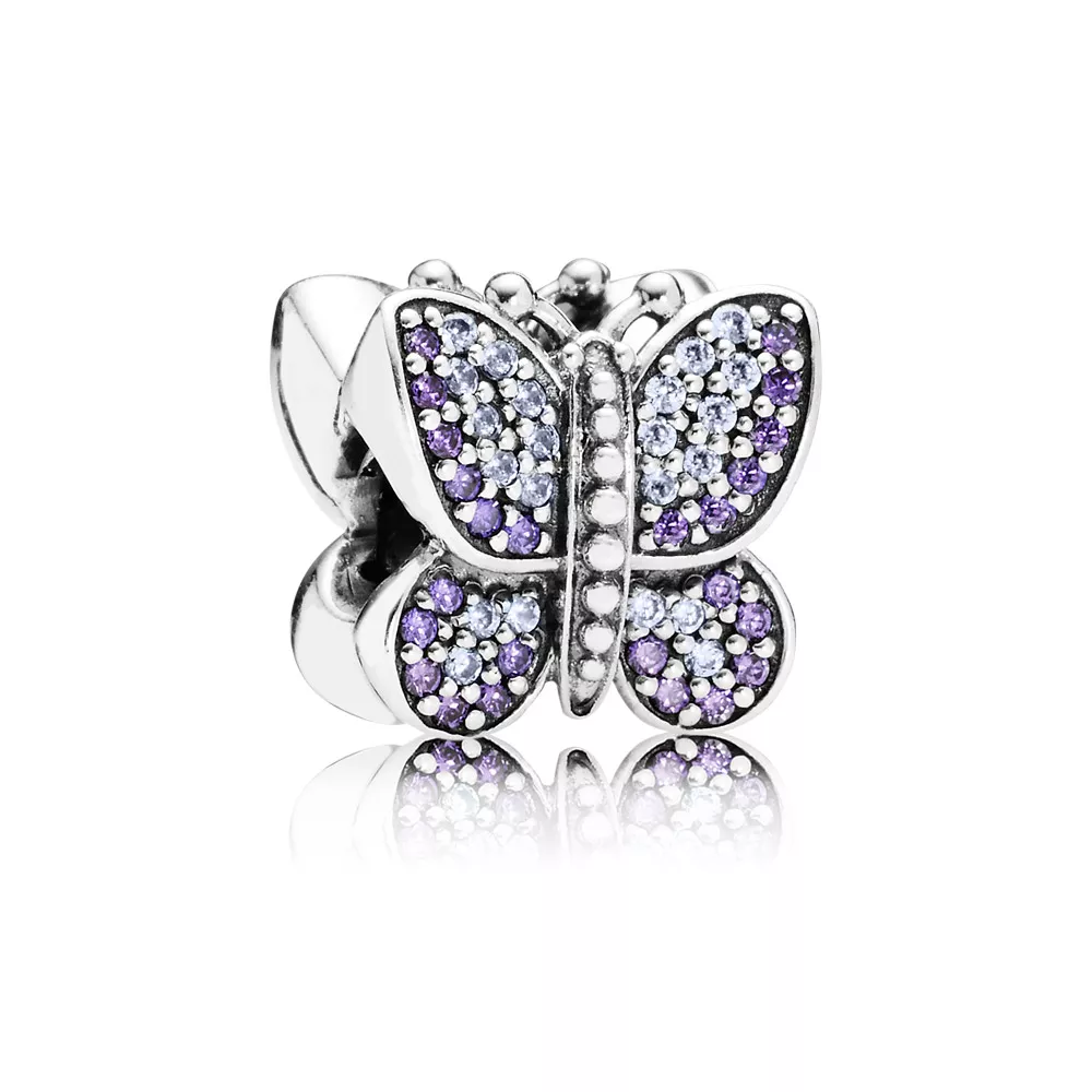 Charm PANDORA de Prata Delicada Borboleta Brilhante - 791257ACZ