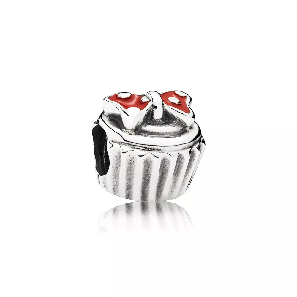 charm pandora de prata disney cupcake minnie