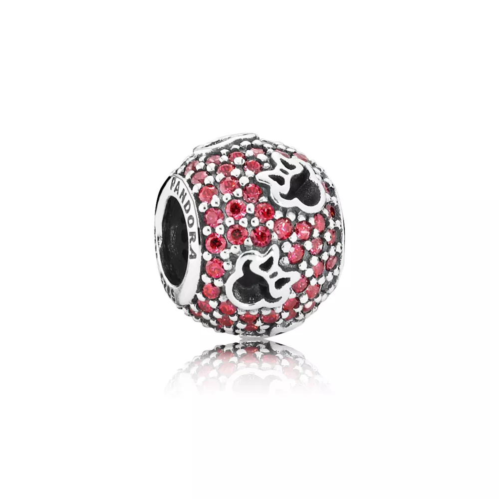 charm pandora de prata disney silhuetas minnie